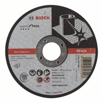 Bosch Dělicí kotouč rovný Expert for Inox AS 30 S INOX BF, 115 mm, 3,0 mm