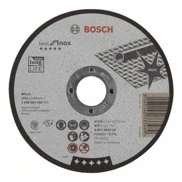 Bosch Dělicí kotouč rovný Best for Inox A 46 V INOX BF, 125 mm, 1,5 mm