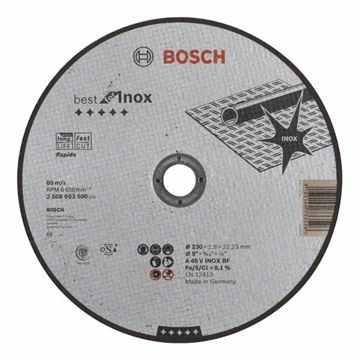 Bosch Dělicí kotouč rovný Best for Inox – Rapido A 46 V INOX BF, 230 mm, 1,9 mm