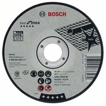 Bosch Dělicí kotouč rovný Best for Inox A 30 V INOX BF, 115 mm, 2,5 mm