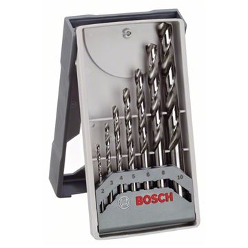 Bosch 7dílná sada vrtáků do kovu Mini X-Line HSS-G, 135° 2; 3; 4; 5; 6; 8; 10 mm