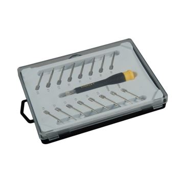 16dílná sada přesných šroubováků s vyměnitelnými dříky, plochý, Ph, Torx, šestihran STANLEY