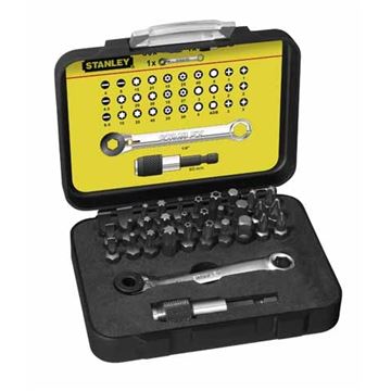 1/4" 32dílná sada bitů s ráčnovým klíčem STANLEY