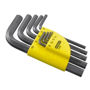 9dílná sada zástrčných šestihranných klíčů 1,5 - 10mm STANLEY