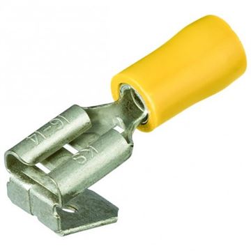 Ploché zásuvkové koncovky, žlutá/100ks, Knipex