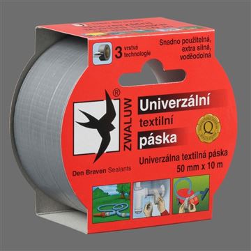 Univerzální textilní páska 25mm stříbrná Den Braven