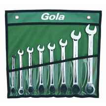 Sada očkoplochých ráčnových klíčů Gola - 8 dílů