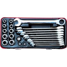 Ráčnová sada kombinovaná 4 v 1, 23 dílů 10-19mm Kennedy