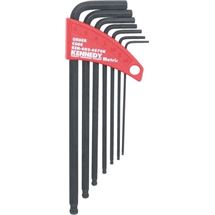 Sada imbusových klíčů metrických DIN 911 s kuličkou 1,5 - 6 mm Kennedy