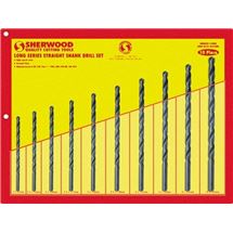 Sada vrtáků HSS dlouhých 2 - 10 mm 10-dílná SHERWOOD