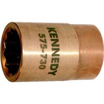 Nástrčná nejiskřivá hlavice 12-hranná 14mm 1/2", délka 40mm Kennedy