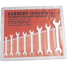 Sada maticových klíčů plochých průmyslových 8-dílná 1/8"W x 5/8"W Kennedy