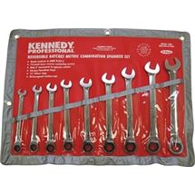 Sada očkoplochých ráčnových klíčů s páčkou 9 ks Kennedy