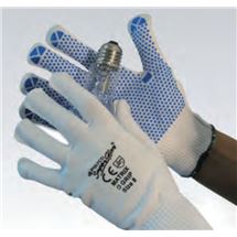 Rukavice nylon s PVC terčíky Matrix D Grip šedé vel.7 MSM