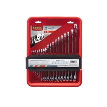 Klíče očkoploché, sada 18ks, 6-24mm, CrV (6351) EXTOL PREMIUM