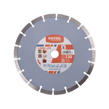 Kotouč diamantový řezný, segmentový Long Life - suché řezání, 230x22,2x2,8mm (108915) EXTOL PREMIUM