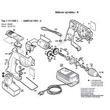 Aku vrtačka GBM 9,6 VES-2 Bosch 06019386A1