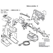 Aku vrtačka GBM 9,6 VES-2 Bosch 06019386B0