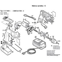 Aku vrtačka GBM 9,6 VES-2 Bosch 06019386B1