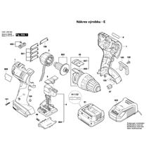 Aku vrtací šroubovák GSR 14,4 V-EC Bosch 3601JD6000