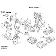 Aku vrtací šroubovák GSR 18 V-EC Bosch 3601JD6100