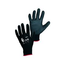 Povrstvené rukavice BRITA BLACK, černé, vel. 11 (3440-001-800-11) Canis Safety