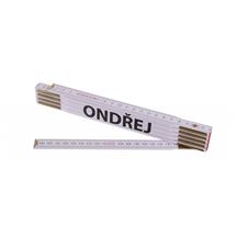 Metr skládací 2m ONDŘEJ (PROFI, bílý, dřevo) Festa 13421