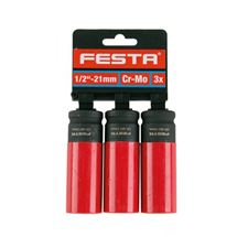 Hlavice na kola FESTA CrMo 1/2" 21mm 3x Festa 17338