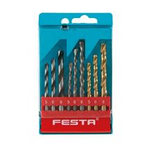 Sada vrtáků FESTA do kovu, dřeva, zdiva 5/6/8 mm 9 ks plast Festa 20317