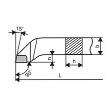 Soustružnický nůž stranový pravý ČSN 3716 25x25 / 140 mm P10 DeNas