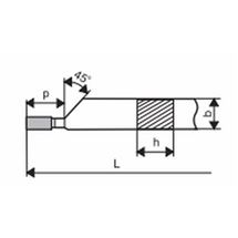 Soustružnický nůž zapichovací levý ČSN 3731 25x16 / 140 mm M30 DeNas