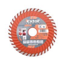 Kotouč diamantový řezný, turbo - suché i mokré řezání, O 125x22,2x2mm (108752) EXTOL PREMIUM