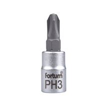 Hlavice zástrčná 1/4" hrot křížový, PH 3, L 37mm (4701813) FORTUM