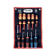 Šroubováky kombinovaná sada se zkoušečkou 11ks, CrV (53088) EXTOL PREMIUM