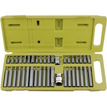 Hroty IMBUS-TORX-XZN, sada 40ks, pro ráčny 3/8", 1/2", CrV (6640) EXTOL CRAFT