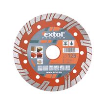 Kotouč diamantový řezný TURBO PLUS - suché i mokré řezání, O 125x22,2x2,2mm (8803032) EXTOL PREMIUM