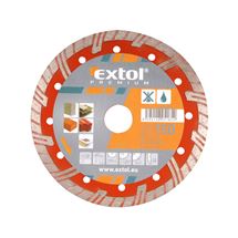 Kotouč diamantový řezný TURBO PLUS - suché i mokré řezání, O 150x22,2x2,5mm (8803033) EXTOL PREMIUM