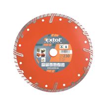 Kotouč diamantový řezný TURBO PLUS - suché i mokré řezání, O 230x22,2x3mm (8803035) EXTOL PREMIUM