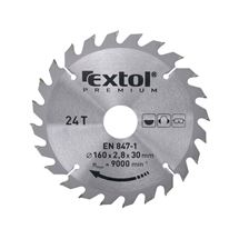 Kotouč pilový s SK plátky, O 160x2,6x30mm, 24T (8803214) EXTOL PREMIUM