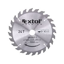 Kotouč pilový s SK plátky, O 165x2,6x20mm, 24T (8803217) EXTOL PREMIUM