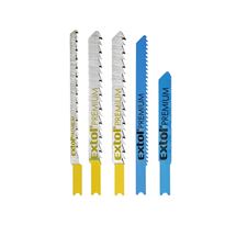 Plátky do přímočaré pily-mix, sada 5ks, Bi-metal, HSS, HCS (8805600) EXTOL PREMIUM
