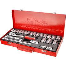 Hlavice nástrčné, sada 24ks, 1/2" (8818365) EXTOL PREMIUM