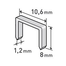 Spony, balení 1000ks, 8mm, 10,6x0,52x1,2mm (8852202) EXTOL PREMIUM