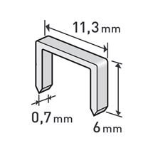 Spony, balení 1000ks, 6mm, 11,3x0,52x0,70mm (8852501) EXTOL PREMIUM