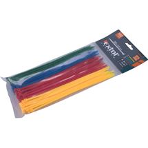 Pásky stahovací barevné, 200x3,6mm, 100ks, (4x25ks), 4 barvy, nylon PA66 (8856196) EXTOL PREMIUM