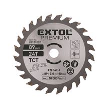 Kotouč pilový s SK plátky, ? 89x1,0x10mm, 24T (8893022D) EXTOL PREMIUM
