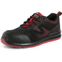 Obuv polobotka CXS ISLAND SYROS O1 ESD, černo - červená (2123-039-805-00) CXS