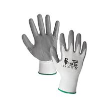 Povrstvené rukavice ABRAK, bílo-šedé (3410-001-109-00) Canis Safety