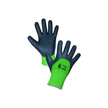 Povrstvené zimní rukavice ROXY DOUBLE WINTER, černo-zelené, vel.10