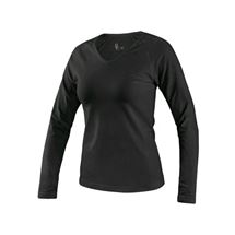 Tričko CXS MARY, dámské, výstřih do V, dlouhý rukáv, černá (1620-121-800-00) CXS